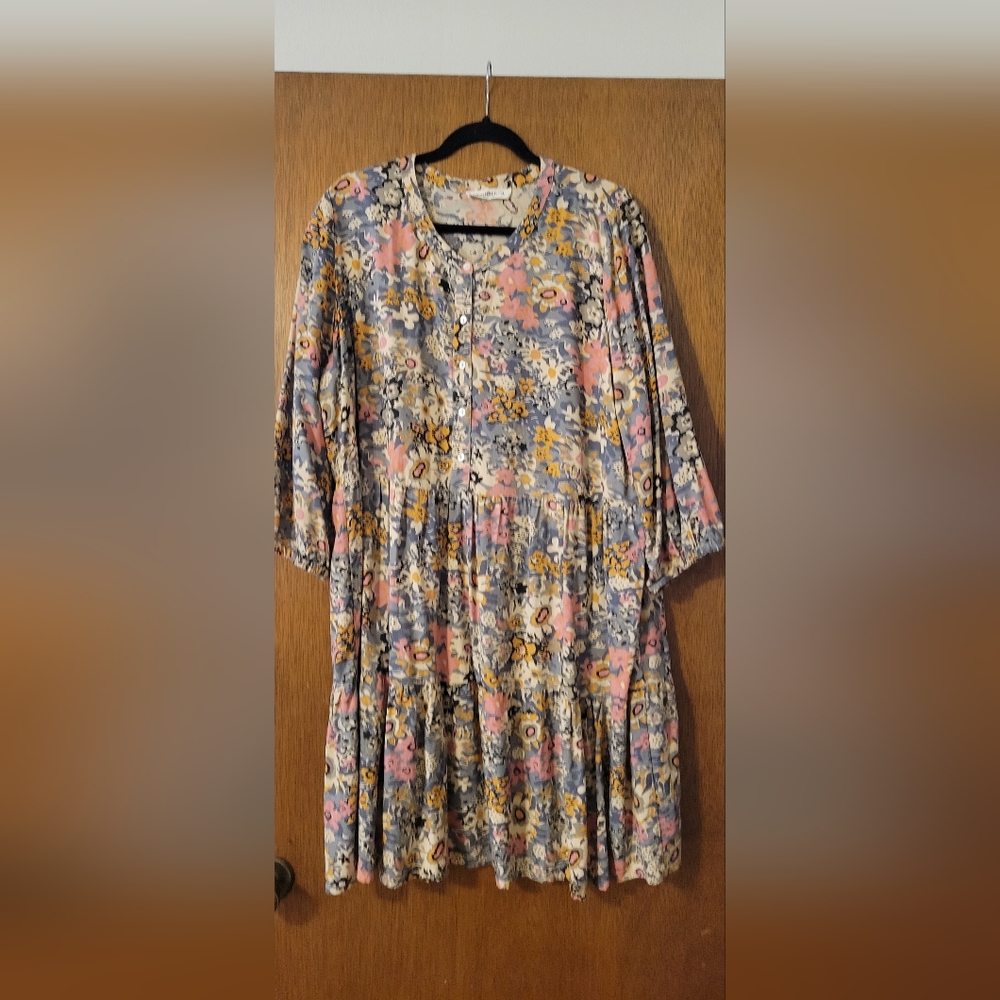 Tunic from Natural Life Size XL Peach, gray and tan